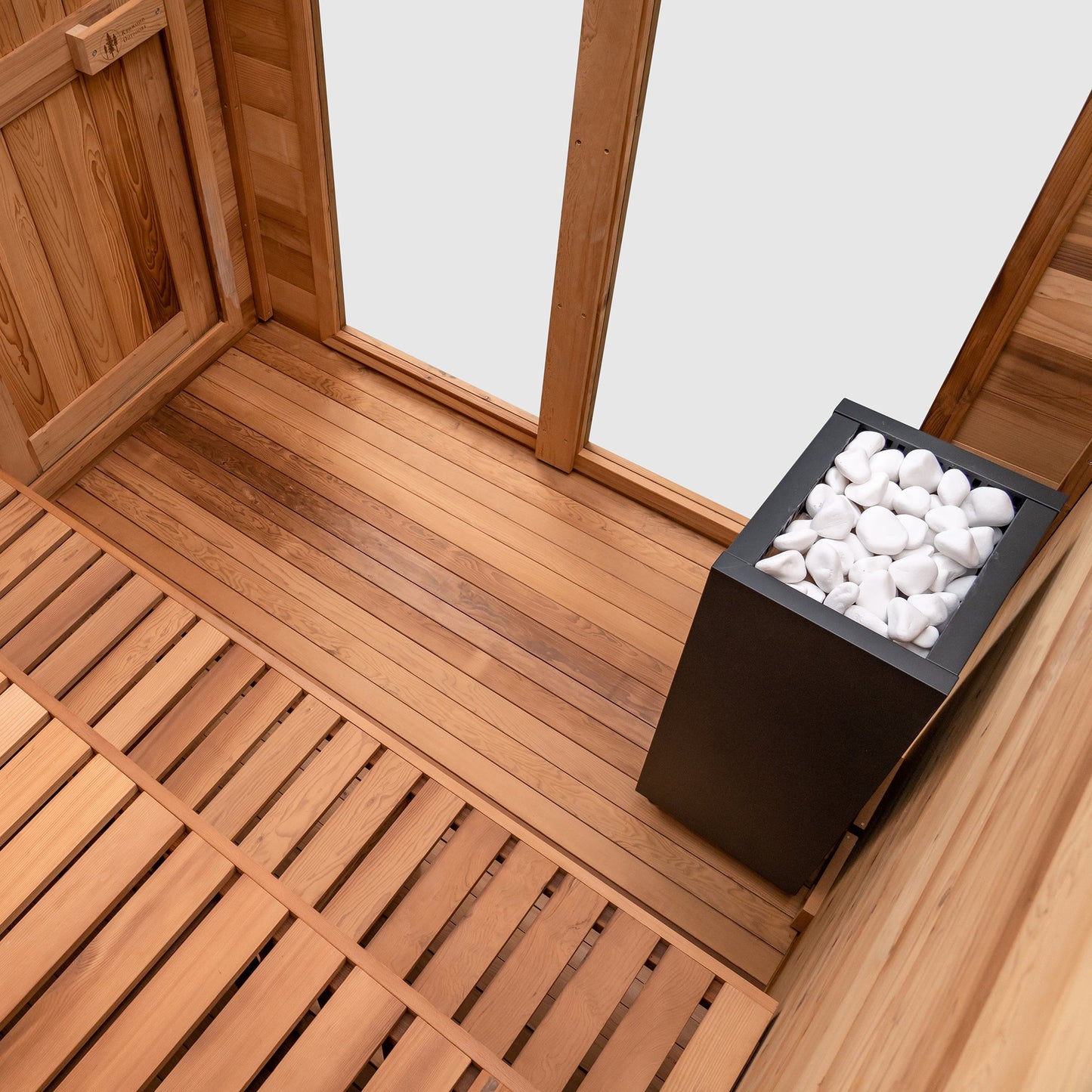 Garden Outdoor Sauna - 8 Person w/ Harvia KIP 8kW Heater by Redwood Outdoors