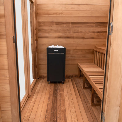 Garden Outdoor Sauna - 8 Person w/ Harvia Spirit Wi-Fi 8kW Heater by Redwood Outdoors