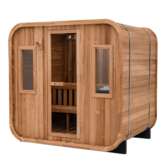Summit Outdoor Sauna - 6 Person w/ Harvia KIP 8kW Heater by Redwood Outdoors
