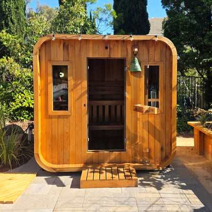 Summit Outdoor Sauna - 6 Person w/ Harvia KIP 8kW Heater by Redwood Outdoors