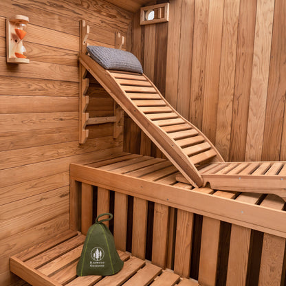 Summit Outdoor Sauna - 6 Person w/ Harvia KIP 8kW Heater by Redwood Outdoors