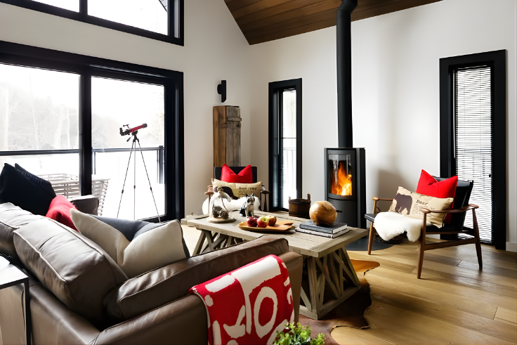 Stûv S30C One Wood Burning Stove - Performance Compact Glass Fire Screen Stove