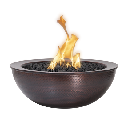 Sedona 27" Round Hammered Copper Fire Bowl OPT-27RCPRFO