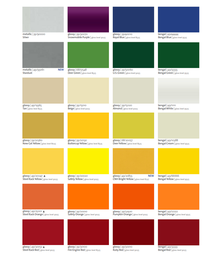 These are the RAL colors you choose from - please put down the color you want - we will call you and confirm the color. please allow 6 to 9 months to get these fireplace ade specifically for you. these come with 8' of pipe and if you want more we can add it and make it match perfectly for you. thank you for supporting our family business