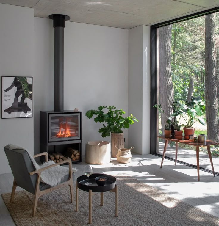 Stûv 16 H-base Wood Burning Stove - Freestanding Modern Fireplace (16-58 & 68 H Model)