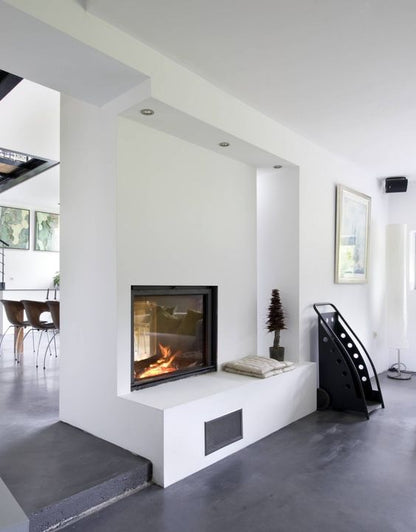 Stuv 21 - 85DF Double Sided Built-In Wood Burning Fireplace with Glass Door, Steel Frame