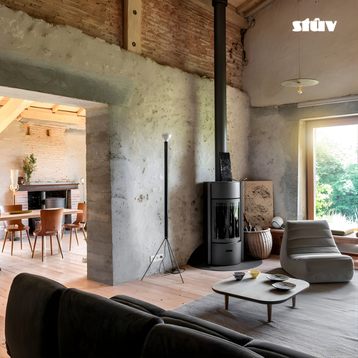 Stûv S30C One Wood Burning Stove - Performance Compact Glass Fire Screen Stove