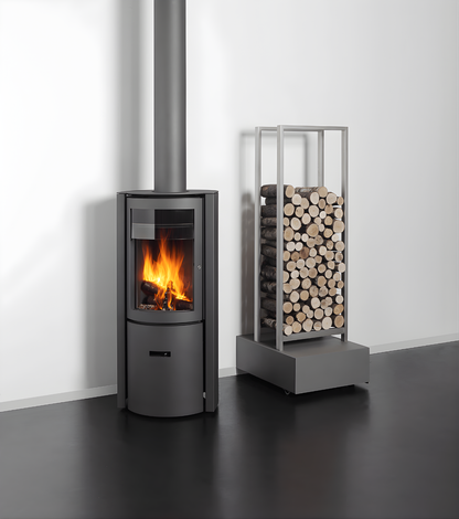 Finishing Accessories - Mobile log rack with drawer