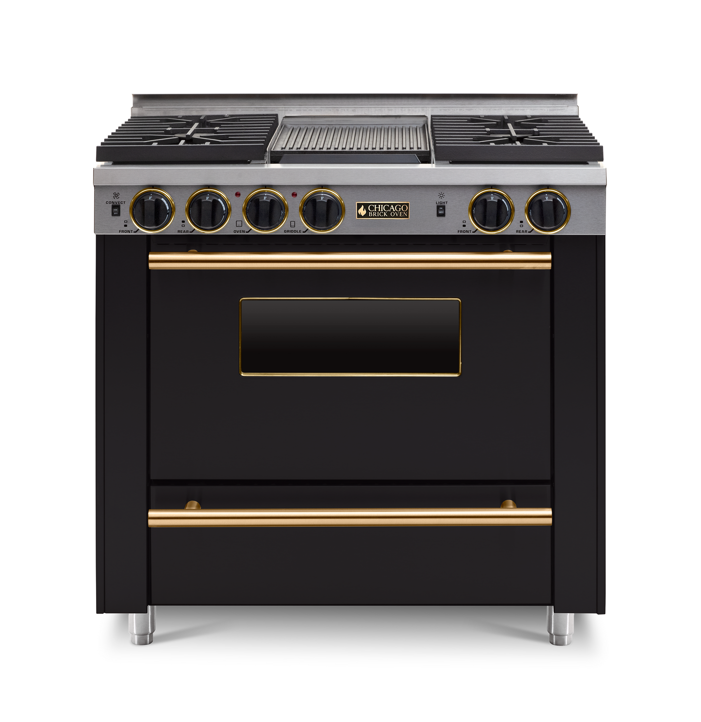 Chicago Brick Oven - 36” All-Gas Convection Range - Sealed Burners (4-6 Burners Option )