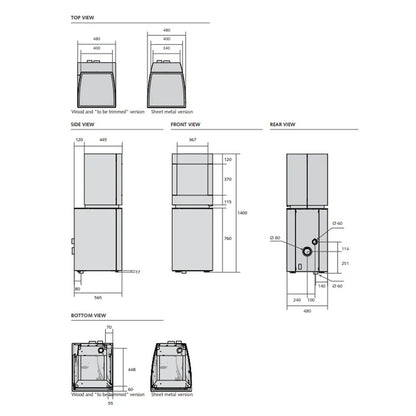 Technical dimension of free standing Stuv S-P10 pellet stove with visible burning flame in a modern living room. Modern Indoor remote control and Smart phone control Home heating fireplace. Eco-Friendly, Gentle flame Indoor fireplace. This Fireplace is similar to ComfortBilt Alpine HP40 Pellet Stove, Osburn Volta Pellet Stove, Quadra-Fire Outfitter II Pellet Stove Display Demo,US Stove 1300 Sq ft Wood Pellet Stove, Castle | Serenity Pellet Stove.