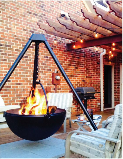 Cowboy Cauldron the Wrangle 36": can be a grill can be a patio heater and is a beautiful piece of art work