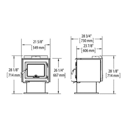 True North, TN10, Wood Stove, 31010004, Burning Stove, smokeymountainfireplaces