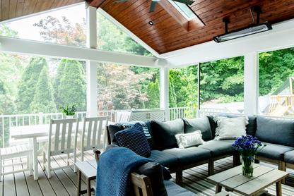 Patio ceiling hanged 4000W black color bromic tungsten smart-heat electric heater