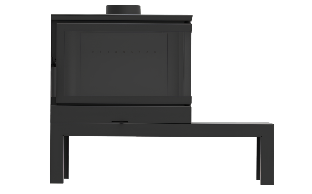 Dorako sto max 14 R/L freestanding glass two sided wood burning stove on a wide bench. Eco friendly wood Fireplace with secondary combustion chamber.
Dorako sto max 14 Right or Left sided glass fireplace is similar to Dorako ECO Max 7 Left /Right Corner Wood Burning Fireplace - Scandinavian Modern Wall-Insert Stove - Right hand Corner / Basic, 