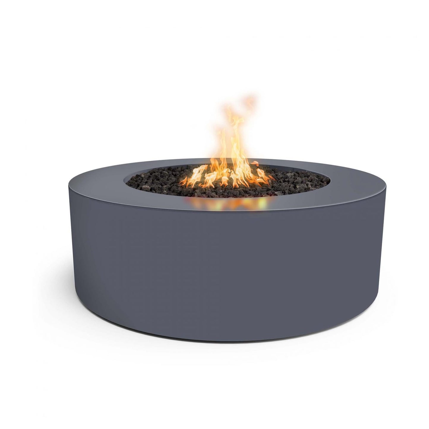 The Outdoor plus powdered coated 18" Tall Unity Fire Pit with white background 