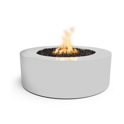 The Outdoor plus powdered coated 18" Tall Unity Fire Pit with white background 