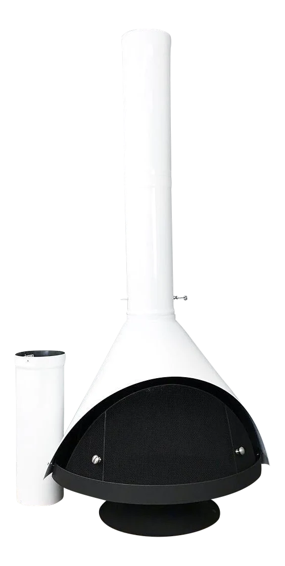 White Wood Burning MALM Fireplace - Made to order wiht Matching Flue. You get 8' of flue and fireplace. if you have a higher ceiling please add more flue we will be sure it is paint matched. 