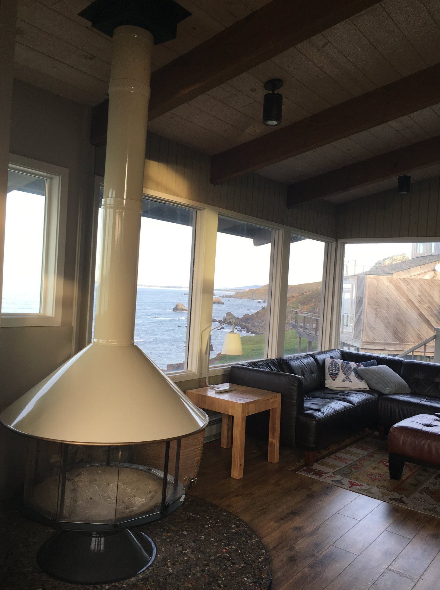 White Malm witha  beach view- this beach home has one of our beautiful MALM CAROUSELS in it and they love it