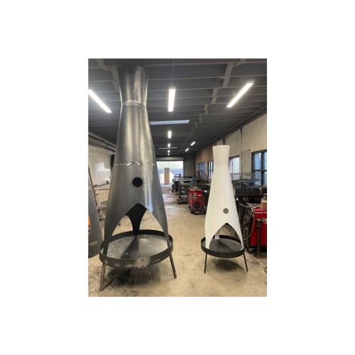 The Hand Crafted In America Cone Style Mid Century Modern Outdoor Fireplace is made in any color you can dream of and stylish MCM Sleekness to match the flare you may never find anywhere else. this gas outdoor or indoor fire pit stands towering over you and ready to entertain. MCM Floating focus fireplace Malm Zircon outdoor Mid Century Modern  Floating Style Cone Helmet Style Charcoal Stratosphere 