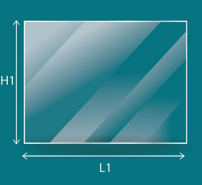 Replacement glass for Invicta Nelson and Aaron Doubled glass fireplaces AX606128A