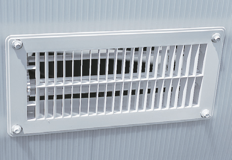 white greenhouse base vent