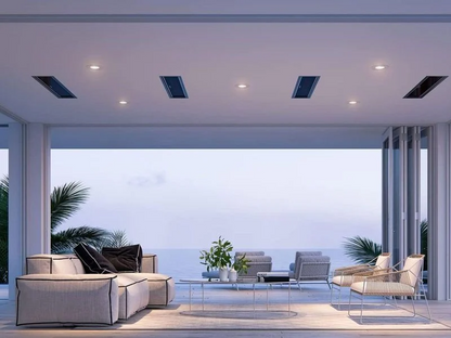 Marine Outdoor Backyard Ceiling mount four 3400W white bromic platinum electric marine heater