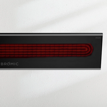 Front View 3400W Black Bromic platinum Electric Heater
