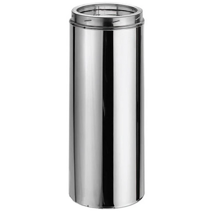 9" galvanized steel round cylindrical chimney pipe for gas fireplace. DuraVent Duratech Pro 6" x 8" Inner Diameter. Chimney pipe for Invicta fireplace, STUV's, Don-Bar Malm Zircon.