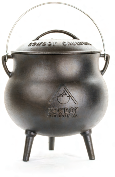 Chuckwagon Cook Pot - Versatile Enamel Coated Open-Fire Cookware, Rust-Resistant, Easy to Clean, Perfect for Frying, Simmering, and Campfire Popcorn