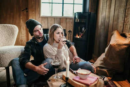 Stûv S30C Wood Burning Stove - Compact Glass Fire Screen Stove 360° Rotating Stove