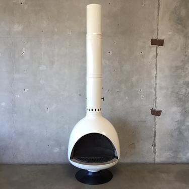 Malm Cone Style Fire Drum 3 in Cream Color. Also available in Copper Brass and Stainless Steel