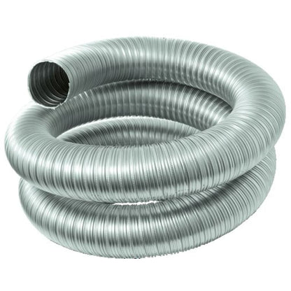 stainless steel Duravent FasNSeal Flex Pipe for gas vent system. Made from super-ferritic stainless steel. Corrosion resistant. Manufactured with a sure-seal locking seam for superior strength and flexibility, FasNSeal® Flex is for use with natural gas or propane Categories II, III and IV appliances or Canada’s Type BH Gas Vent Systems, having a maximum rated operating temperature of 480°F.