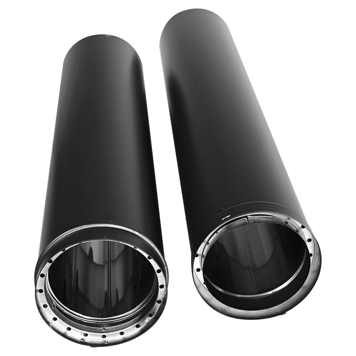DuraVent 6-Inch Double Wall Stove Pipe - Adjustable Length 40 To 68 Inches, Black