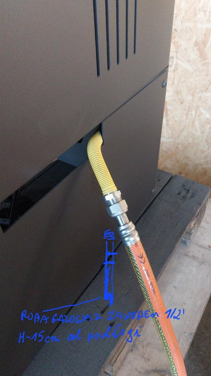 KFD Dorako Ariana- Three Sided Glass Freestanding Gas Fireplace with Bench Direct Vent Gas