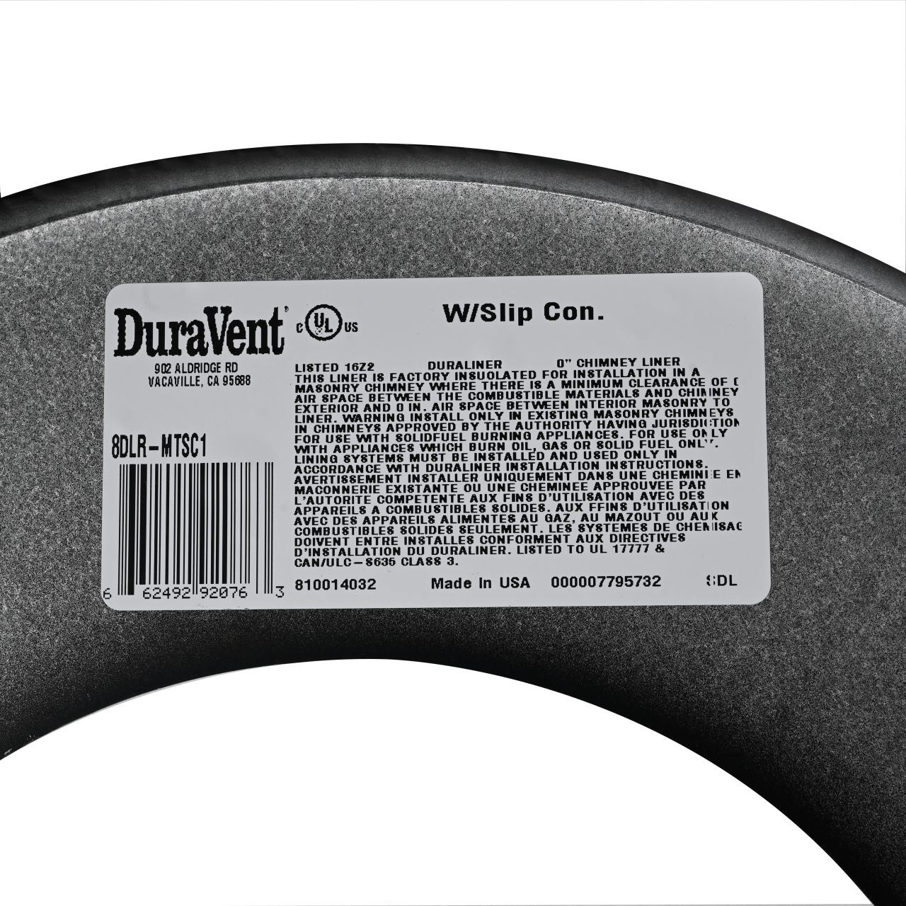 6" DuraLiner Masonry Thimble with Slip Connector - 6DLR-MTSC