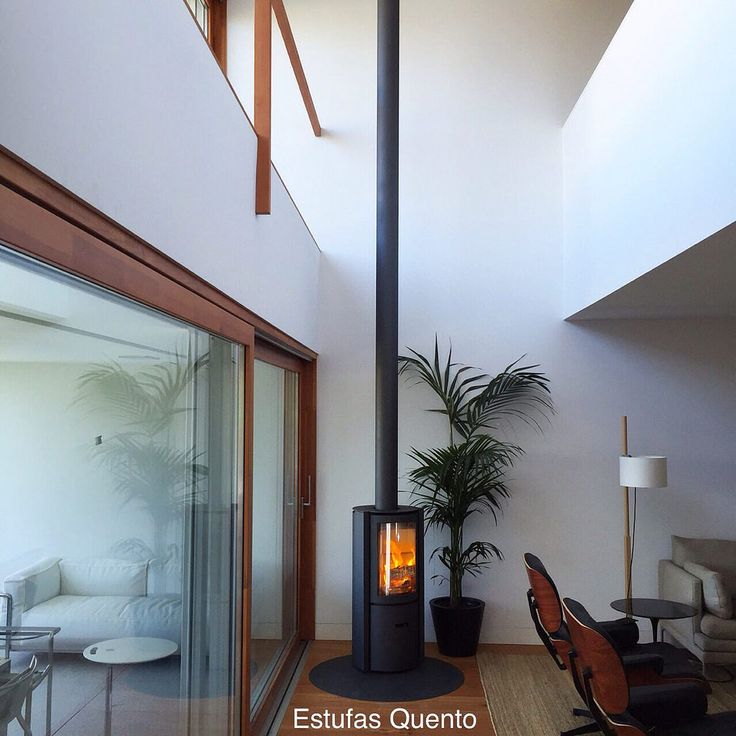 Stûv S30C Wood Burning Stove - Compact Glass Fire Screen Stove 360° Rotating Stove