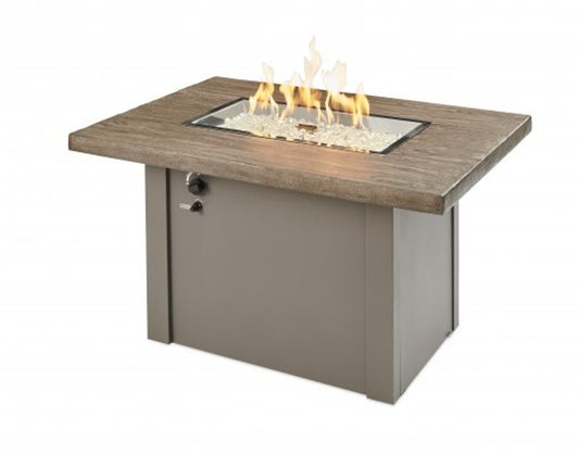 Driftwood, Havenwood, Rectangular Gas Fire Pit Table, Fire Pit Table