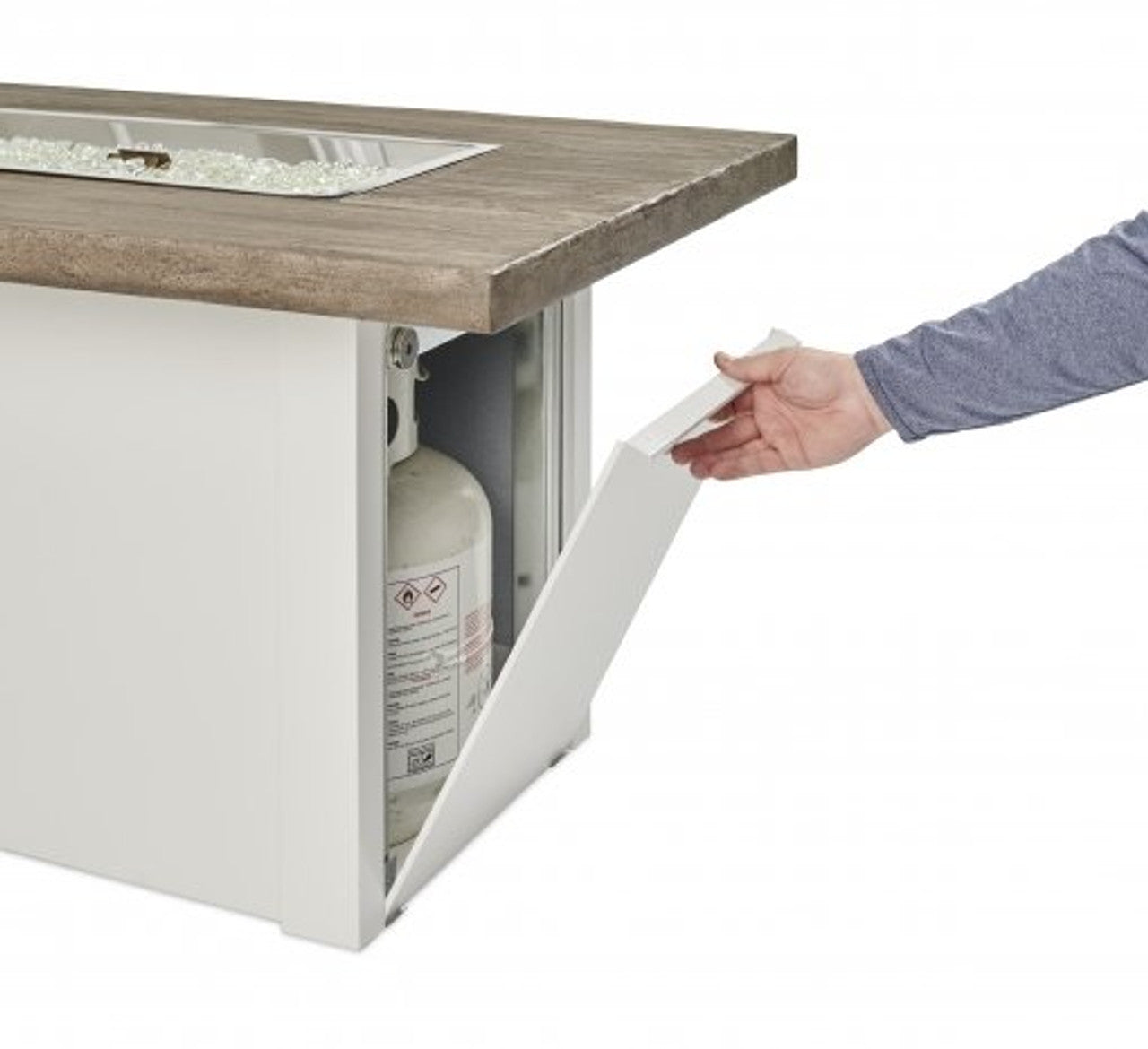 Driftwood, Havenwood, Rectangular Gas Fire Pit Table, Fire Pit Table