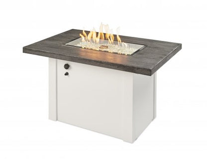 Driftwood, Havenwood, Rectangular Gas Fire Pit Table, Fire Pit Table