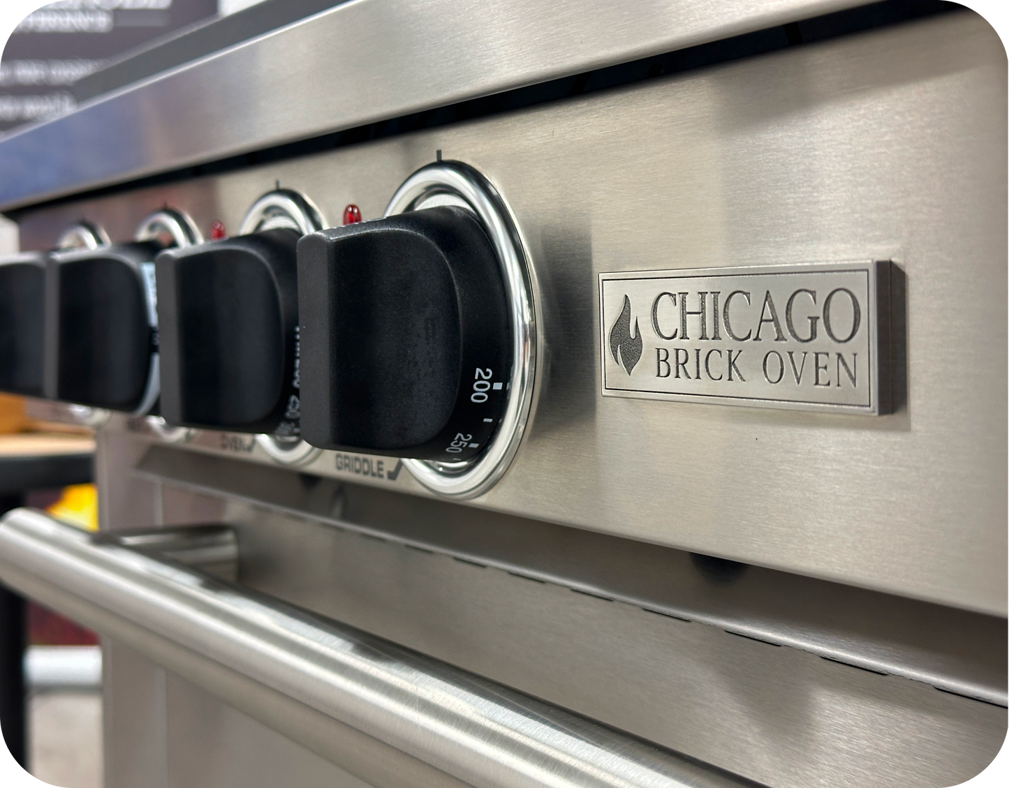 Chicago Brick Oven - 48” LP Gas True Dual-Fuel Self-Cleaning Convection Range - Sealed Burners