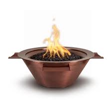 Cazo Hammered Copper Round Fire Bowl