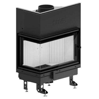The Albero 2 sided glass wood stove - Corner Built-In Indoor Fire Place Insert
