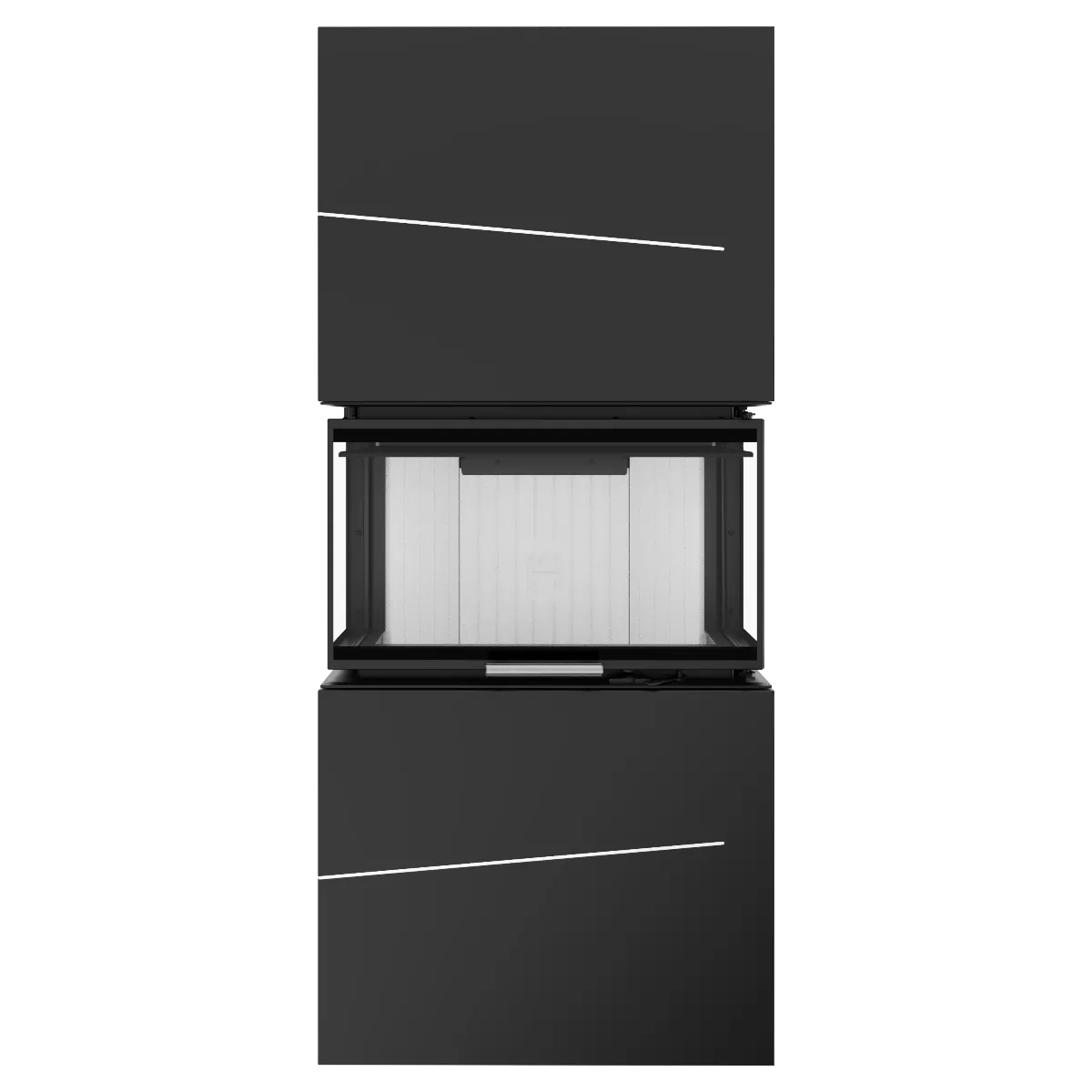 Albero 3 Sided Panoramic glass wood stove - Indoor Fireplace Insert