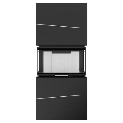 Albero 3 Sided Panoramic glass wood stove - Indoor Fireplace Insert