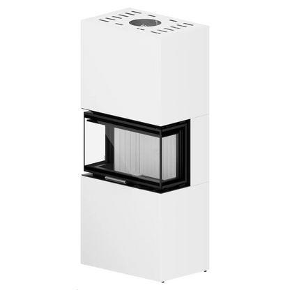 Albero 3 Sided Panoramic glass wood stove - Indoor Fireplace Insert