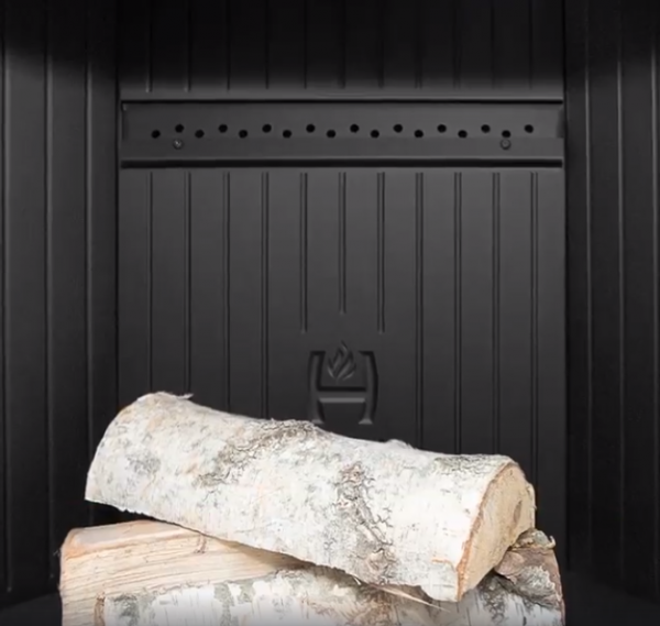 The Albero 2 sided glass wood stove - Corner Built-In Indoor Fire Place Insert