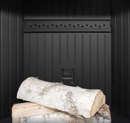 The Albero 2 sided glass wood stove - Corner Built-In Indoor Fire Place Insert