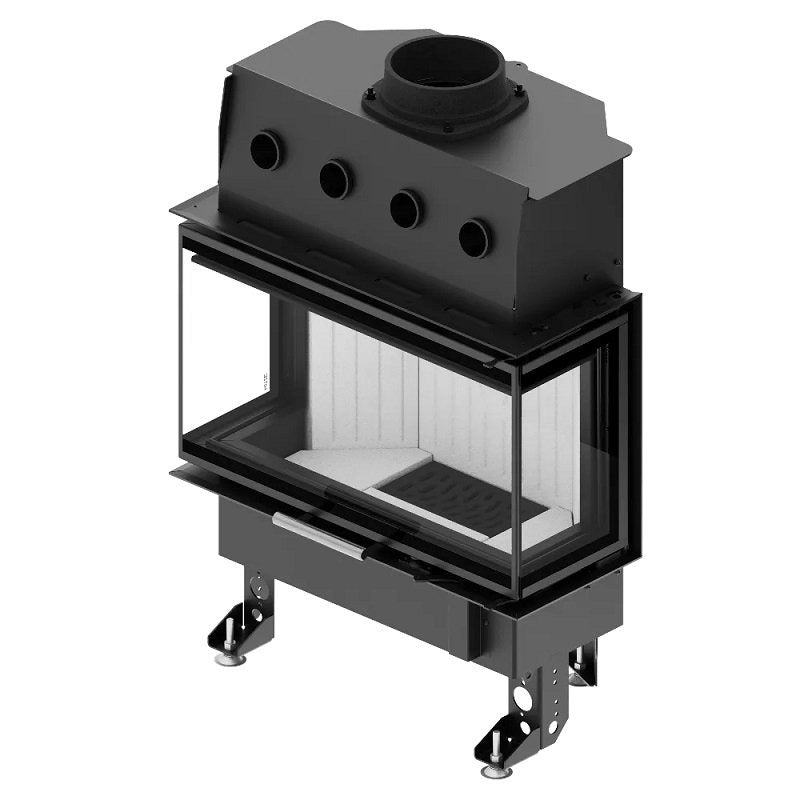 The Albero 3 sided glass wood stove - Corner Built-In Indoor Fire Place Insert
