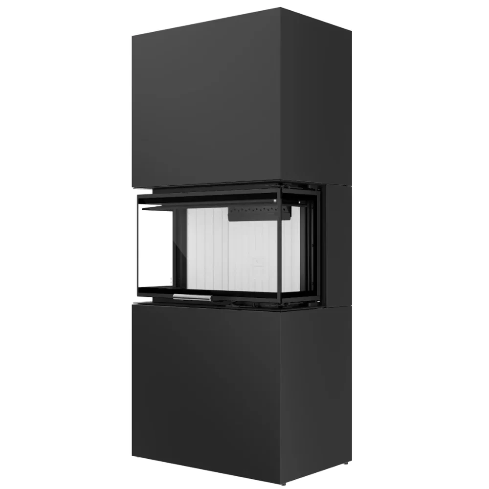 Albero 3 Sided Panoramic glass wood stove - Indoor Fireplace Insert