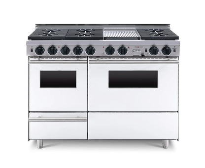 Chicago Brick Oven - 48” LP Gas True Dual-Fuel Self-Cleaning Convection Range - Sealed Burners